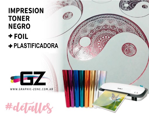 Aplicación de FOIL con PLASTIFICADORA O Vinilo SISER ADHESIVE