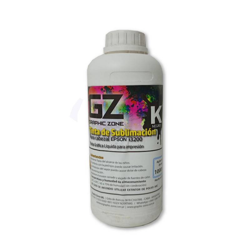 GZ Sublimacion Negro 1Lt