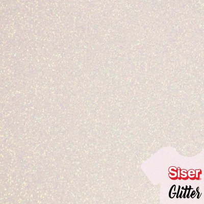 Siser Glitter Blanco Arcoiris 50cm x ml
