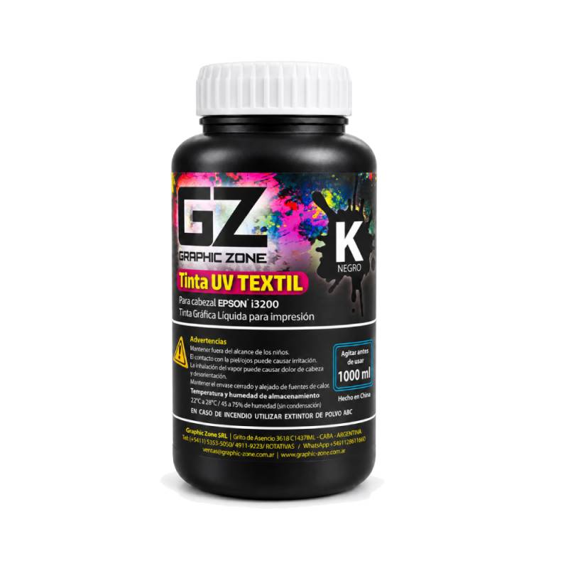 GZ UV TEXTIL 1Lt Negro