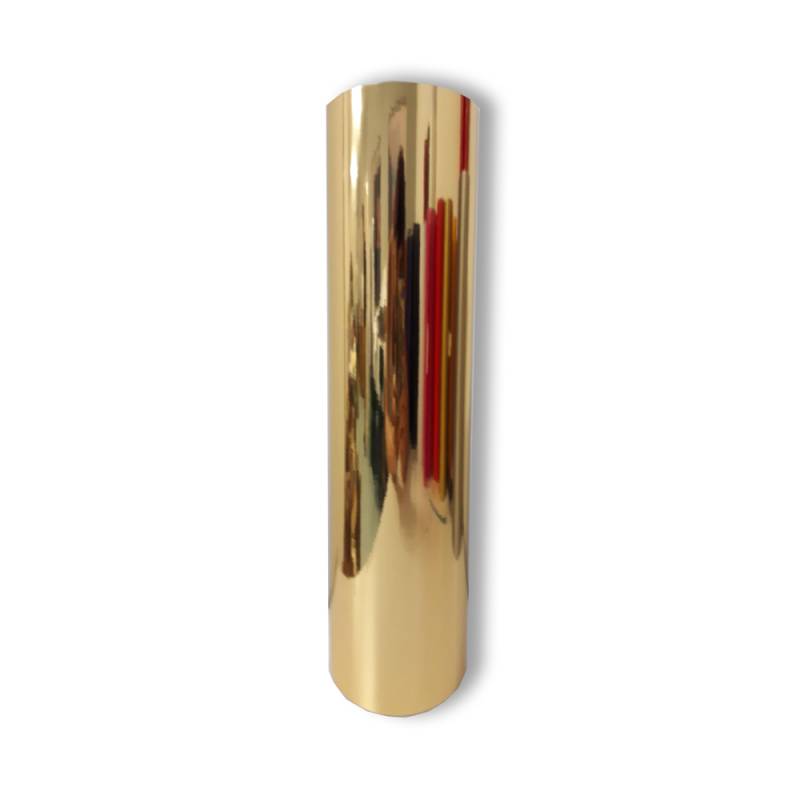 Vinilo Decorativo Autoadhesivo Metalizado Rollo de 122 cm de ancho por metro lineal - Color: Dorado Metalizado