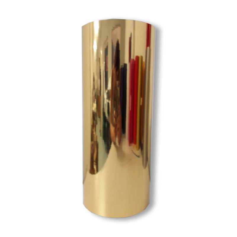 Vinilo Decorativo Autoadhesivo Rollo de 30cm de ancho por metro lineal - Color: Dorado Metalizado